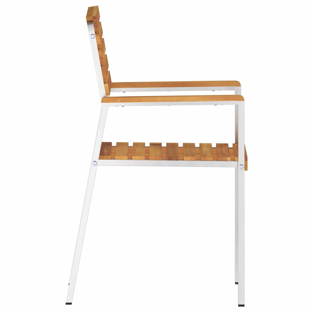 Gartenstuhl 2 pcs Braun 56 x 54,5 x 87cm Massivholz Akazie